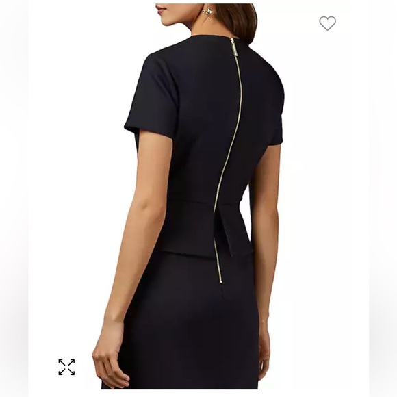 NEW Ted Baker Elynah Asymmetric Peplum Dress $295 Sz 12 - Picture 5 of 14